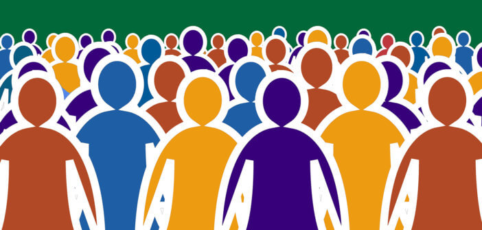 Graphic of a large group of people